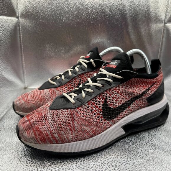 Size 7.5 Nike Air Max Flyknit Red Black Gray Mens Running Shoes FD2764-600 - Picture 6 of 10